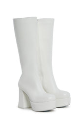 Flirty Flair Go Go Boots - White