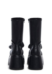 Make It Mine Bow Booties - Black