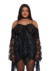 F is For Fairies Handkerchief Dress - Black Velvet Lace