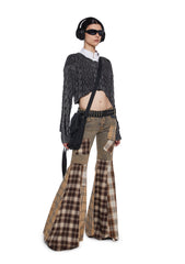 Warp Patchwork Flare Pants