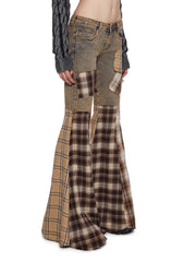 Warp Patchwork Flare Pants