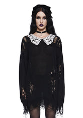 Hexed Vices Distressed Sweater