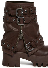 Warp Combat Boots - Brown
