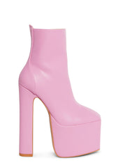 Pretty Prim Ankle Boots - Pink