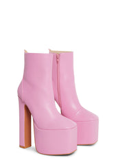 Pretty Prim Ankle Boots - Pink