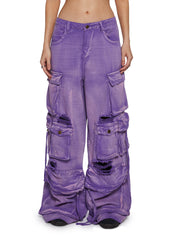 Wicked Persuasion Cargo Jeans - Purple