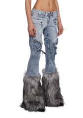 Gigi Faux Fur Denim Jeans