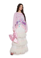 Not Shy Tiered Midi Skirt