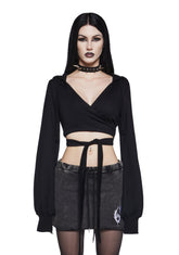 In Your Dark Dreams Wrap Top