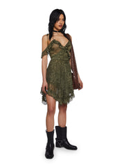 Wildflower Dreams Wrap Dress - Green