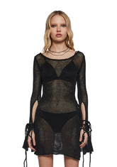 Chord Loose Knit Mini Dress