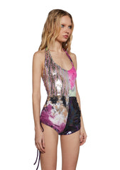 Endless Horizon Shredded Romper - Tie Dye