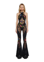 Walking Goddess Embroidered Jumpsuit