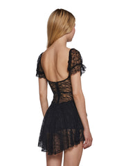Crushes And Dreams Lace Dress - Black