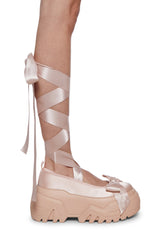 Innovative Ballerina Platform Wrap Sneakers