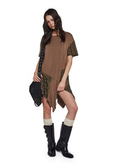 Punk Rebel Baby Doll Dress - Brown
