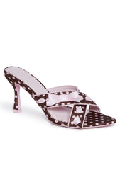 Sweetheart Glance Heeled Sandals - Polka Dot