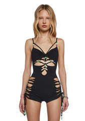 On The Lawn Slashed Romper