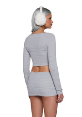 Snowfall Stunner Skort Set - Gray
