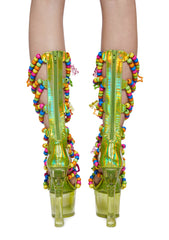 Sugar Addict Platform Heels - Green