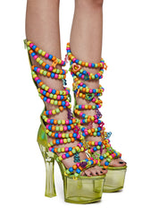 Sugar Addict Platform Heels - Green