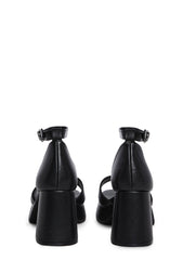 Soft Waltz Platform Sandals - Black