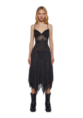 Love Sound Slip Dress - Black