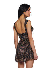 Perfect Date Mini Dress - Leopard