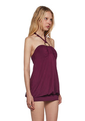 Y2K Bubble Mini Dress - Purple