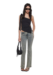 Dream Girl Asymmetrical Top - Black