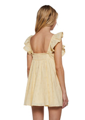 Sunset Stroll Babydoll Dress - Yellow