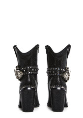Sharp Sheriff Shine Cowboy Boots - Black