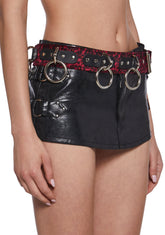 Fuzzy Leopard Ring Belt