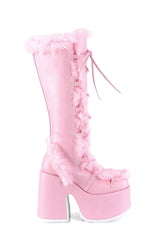 Camel-311 Platform Knee High Boots