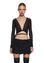 Noir Dirty Rich Wrap Top