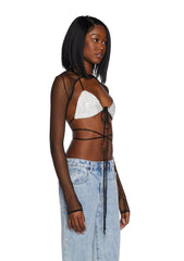 Press Charges Fishnet Shrug