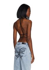 Drip Disorder Rhinestone Bra