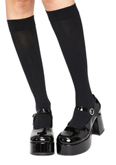 Walkin' On Clouds Knee Highs - Black