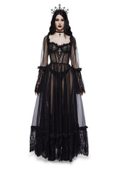 Dance With Death Maxi Dress - Black