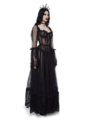 Dance With Death Maxi Dress - Black