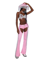 Giddy Up Rhinestone Cowgirl Costume - Pink