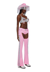 Giddy Up Rhinestone Cowgirl Costume - Pink