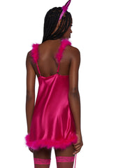 Friend Of The Devil Costume Set - Hot Pink