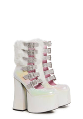 Dazzle Doll Rhinestone Platform Boots