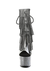 Adore-1017SRS Platform Ankle Boots-Clear