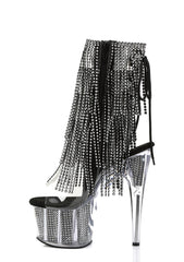 Adore-1017SRS Platform Ankle Boots-Clear
