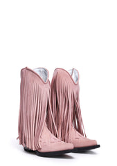 Pink West C6 Fringe Cowboy Boots