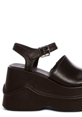 Catching Flights Platform Mules - Brown