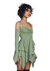 F is For Fairies Handkerchief Dress - Sage