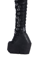 Modulation Strappy Wedge Platform Boots